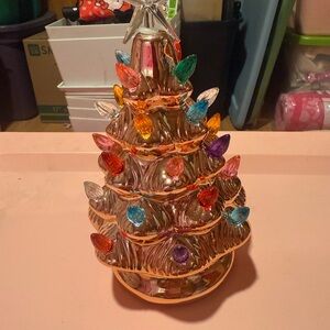 Festive Multicolor Ceramic Christmas Tree